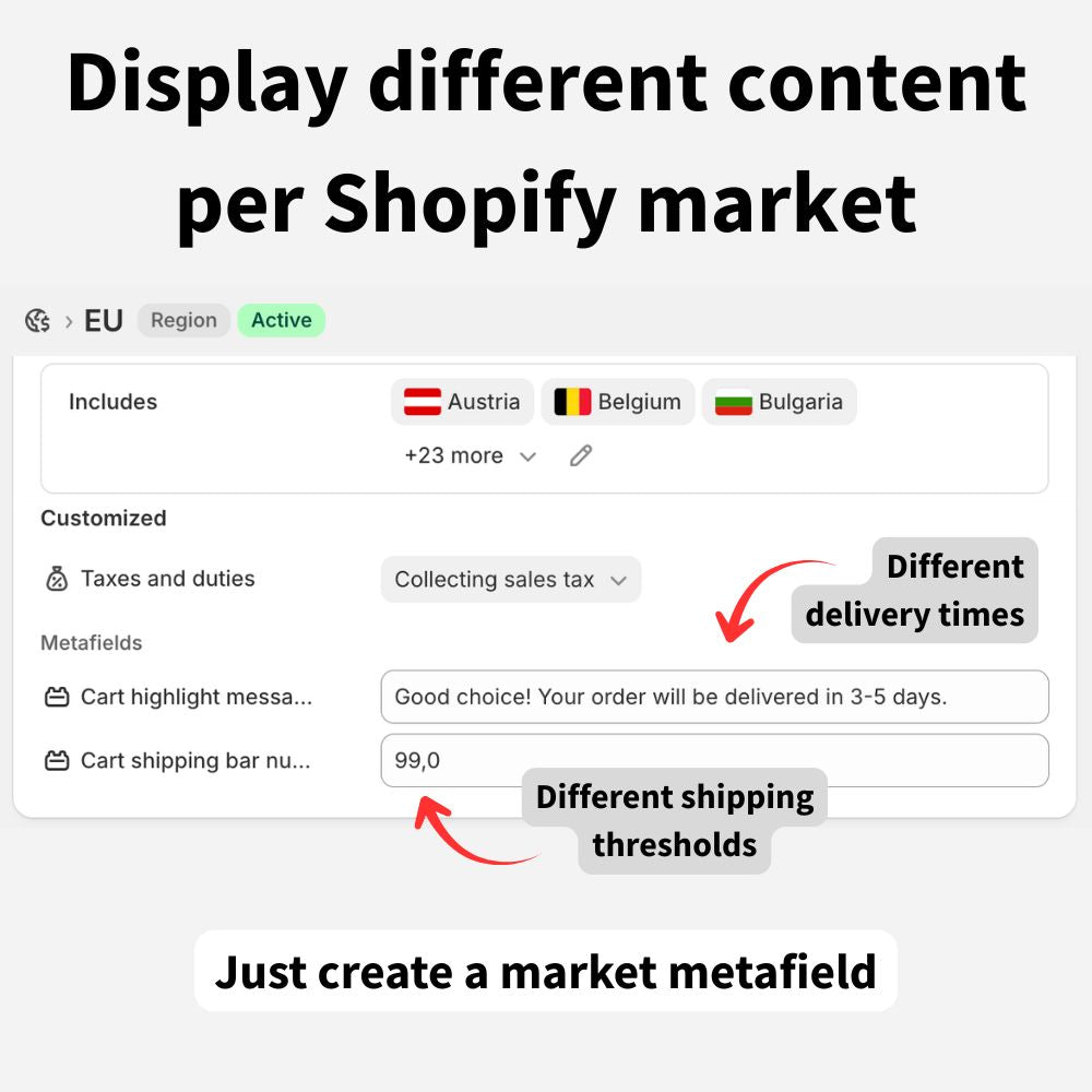 Cart drawer highlight message