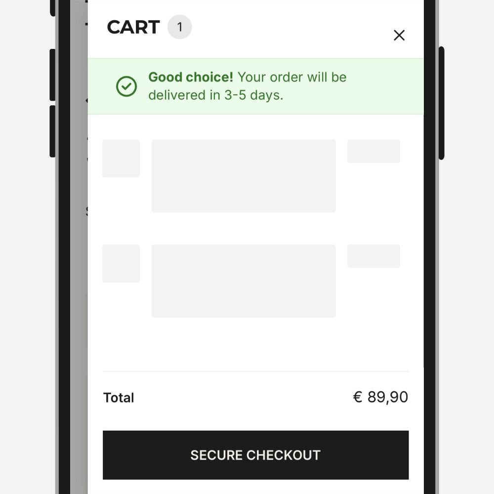 Cart drawer highlight message