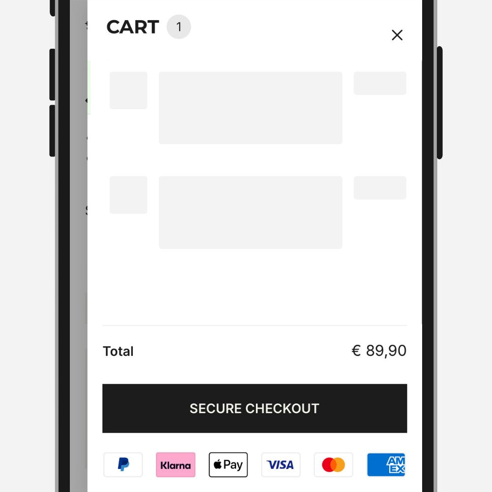 Cart drawer payment icons
