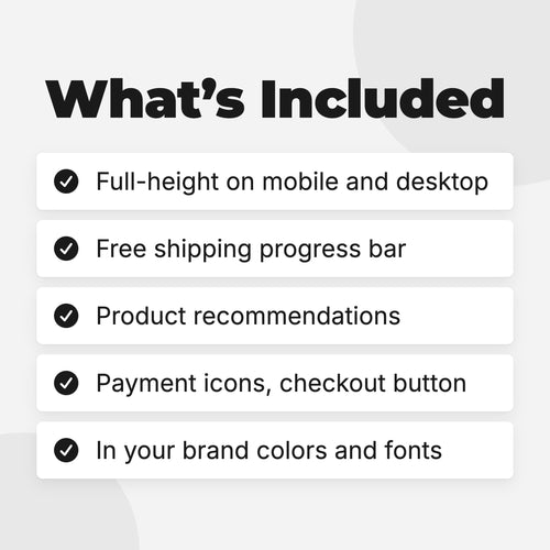 Custom Shopify Cart Drawer: what's included