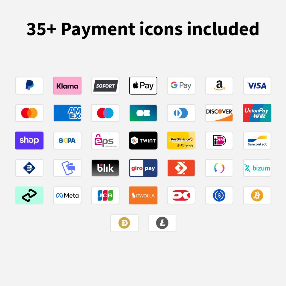 Product payment icons