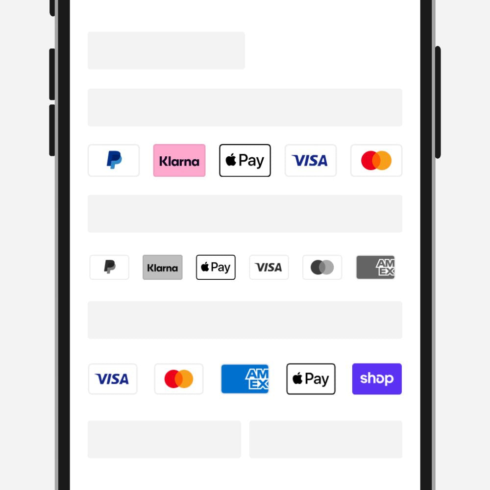 Product payment icons