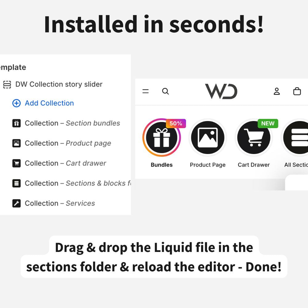 Collection story slider