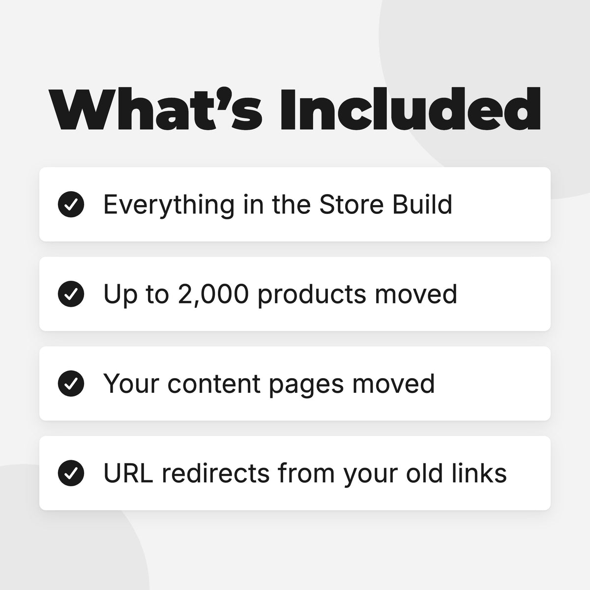 Shopify Store Migration: what's included
