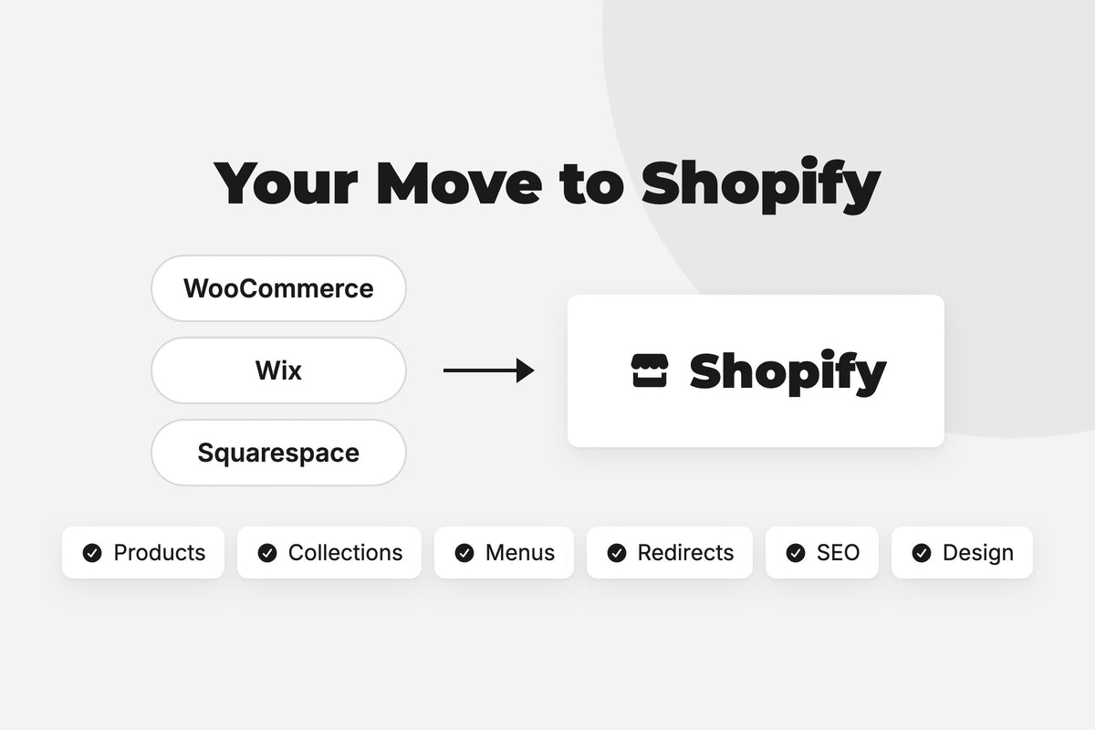 Shopify Store Migration: from WooCommerce, Wix or Squarespace to Shopify